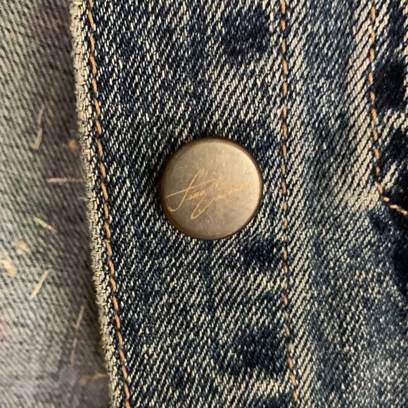 Fina Catrina custom hand painted sequin distressed jean jacket - Picture 13 of 13